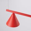 Lustres Acier Rouge E14 4 Nox