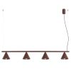 Lustres Acier Brun E14 4 Nox