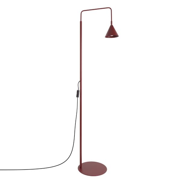 Lampadaire Acier Bourgogne E14 1 Nox