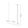 Suspensions Aluminium Blanc LED 1 Pinne