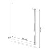 Suspensions Aluminium Gris LED 1 Pinne