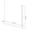 Suspensions Aluminium Gris LED 1 Pinne