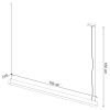 Suspensions Aluminium Noir LED 1 Pinne