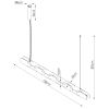 Suspensions Acier Bleu LED 1 Chain