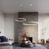 Lustres Aluminium Blanc LED 1 Rio