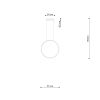 Suspensions Aluminium Noir LED 1 Rio