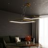 Lustres Aluminium Doré LED 1 Nelya