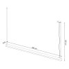 Suspensions Aluminium Blanc LED 1 Pinne