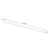 Appliques murales Aluminium Noir LED 1 Pinne
