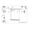 Suspensions Aluminium Doré LED 1 Farge
