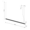 Suspensions Aluminium Noir LED 1 Farge